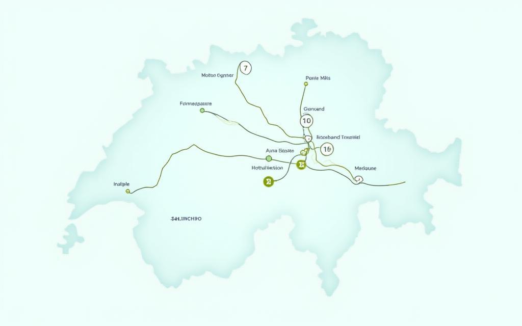 Karte des Schweizer Autobahnnetzes